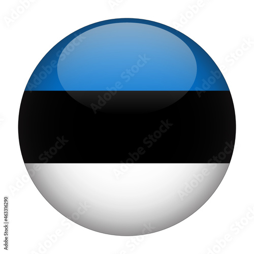Estonia 3D Rounded Country Flag button Icon Free Download Estonia 3D Rounded Country Flag button Icon - GFXLoad