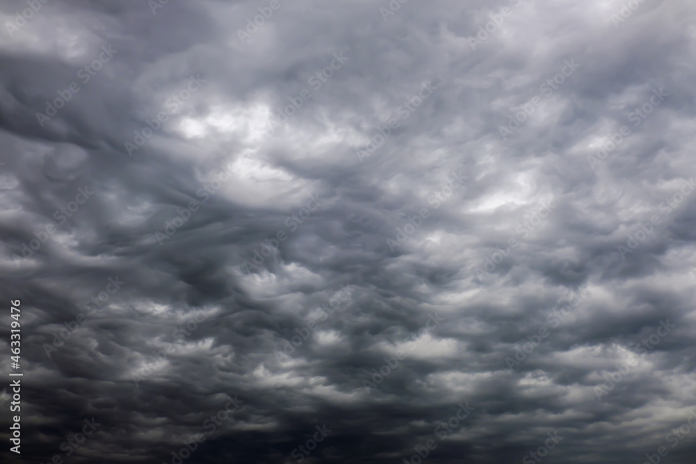 Dark sky full of clouds before the rain