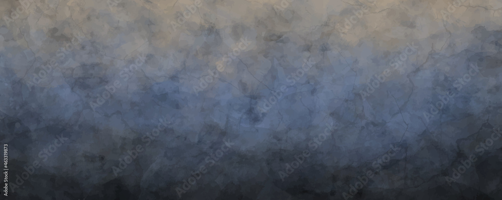 Vector watercolor texture. Hand drawn blue and grey abstract vector illustration for background, cover, interior decor and other users. Vintage grunge surface. Template for design. Empty blank.	