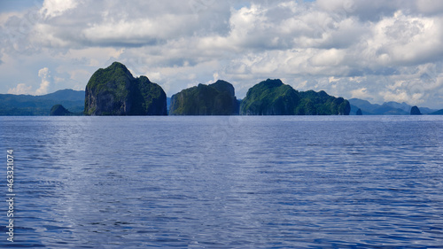 Beautiful islets in Palawan sea. This photo was taken during island hopping tour in El Nido  Palawan.