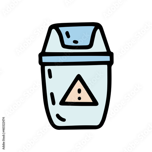 waste container color vector doodle simple icon