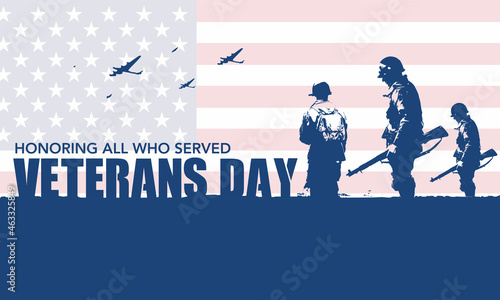 Obraz na plátně Veteran's day poster