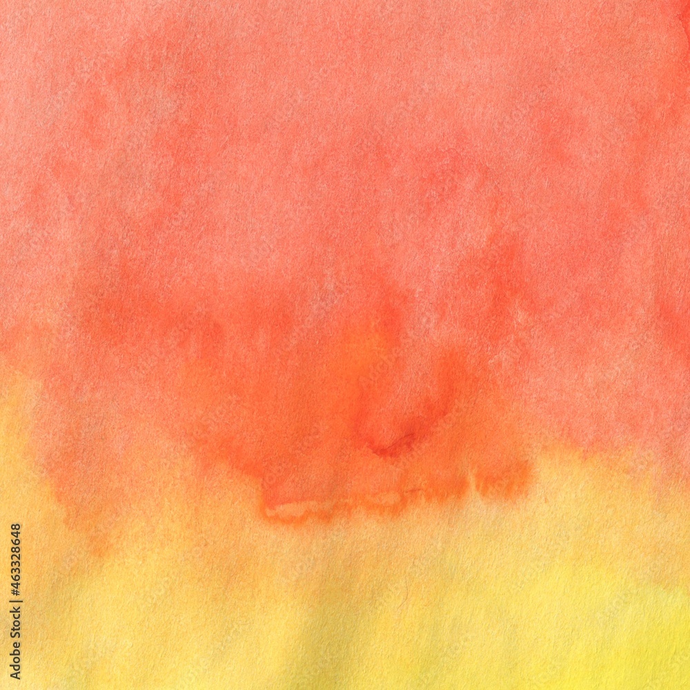 Yellow and Red Hand Drawn Watercolor Abstract Background. Yellow and Red Hand Drawn Watercolor Abstract Background.