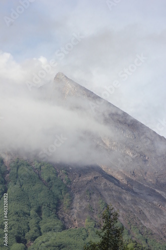 Mount Merapi, Mount Merapi (literally Mount Api in Indonesian and Javanese), is an active stratovolcano located on the border between the provinces of Central Java and the Special Region of Yogyakarta