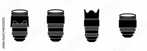 camera lens icon set, camera lens vectorv set