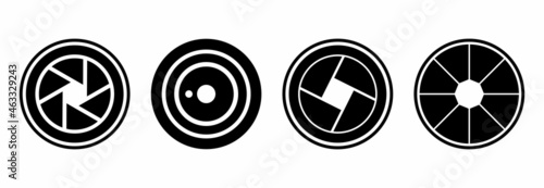 camera lens icon set, camera lens vectorv set