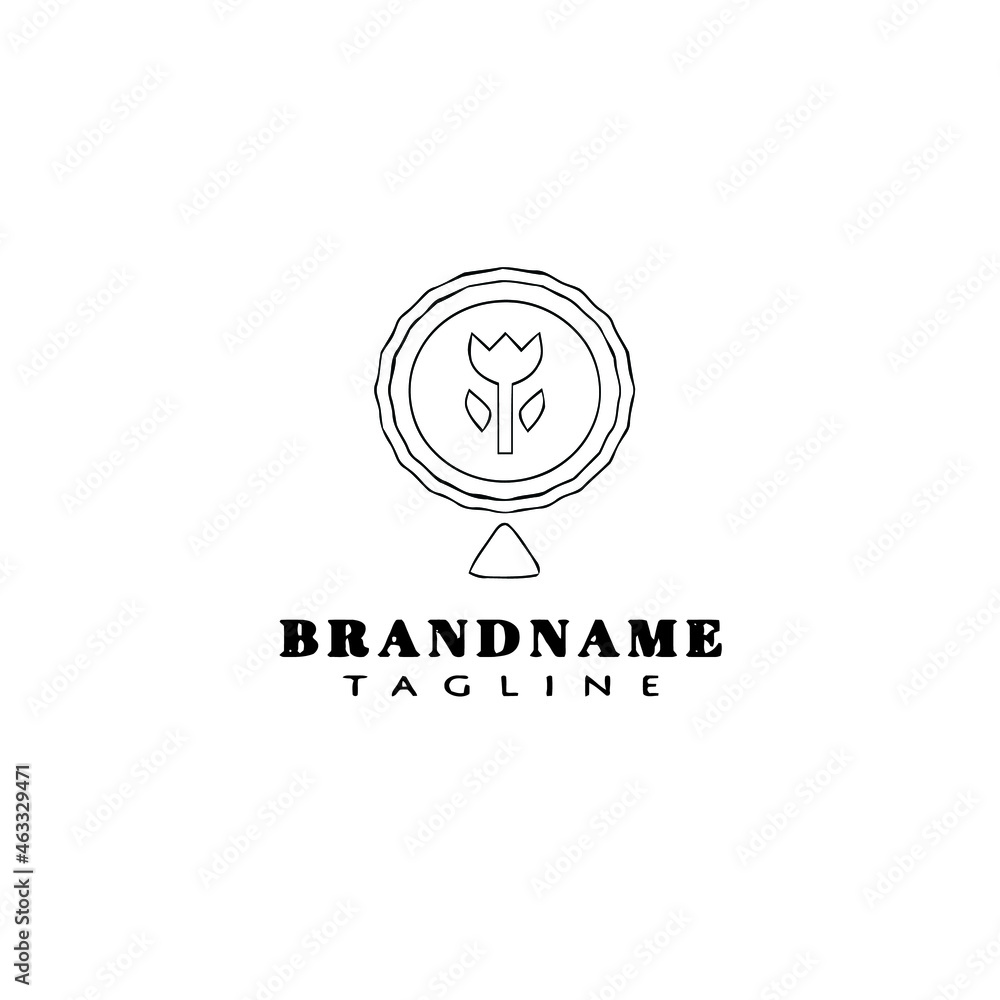 flower logo cartoon icon design template black isolated vector flower logo cartoon icon design template black isolated vector