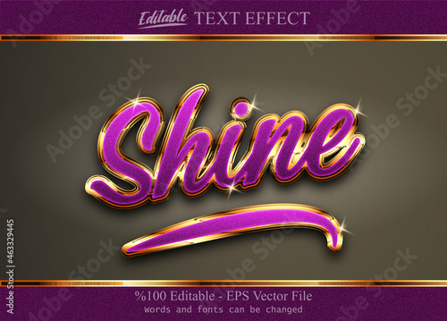 Shine Editable Text photo
