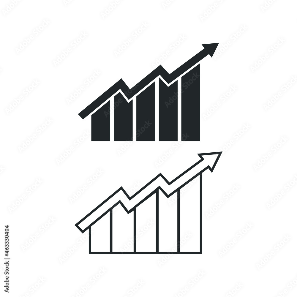 Growth_chart vector icon illustration sign Growth_chart vector icon illustration sign