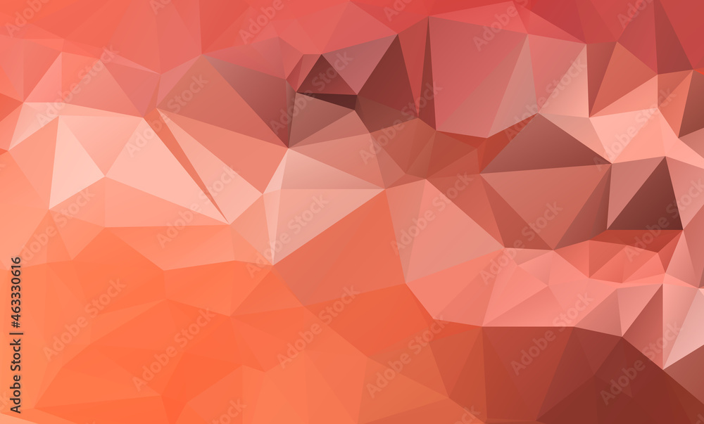 Fototapeta premium low poly geometric background with abstract pattern made of color orange geometric shapes