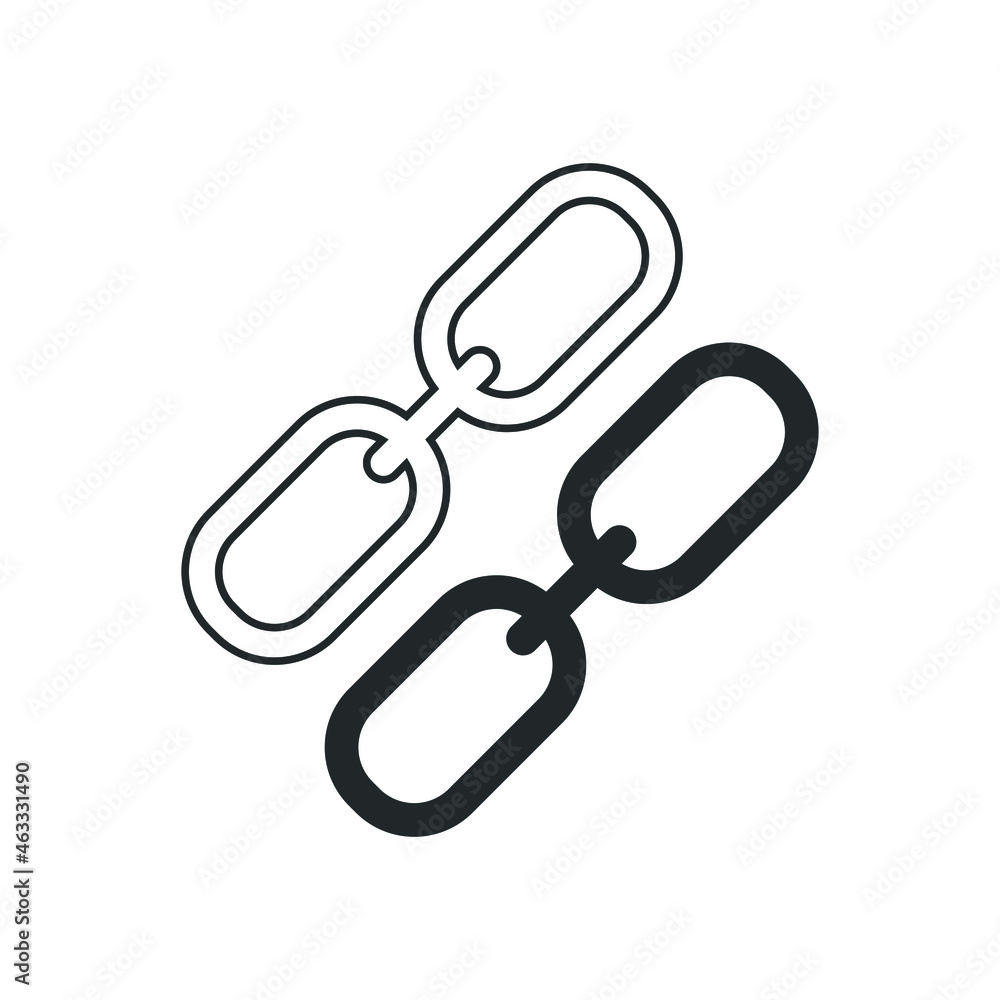 Chain_link vector icon illustration sign Chain_link vector icon illustration sign