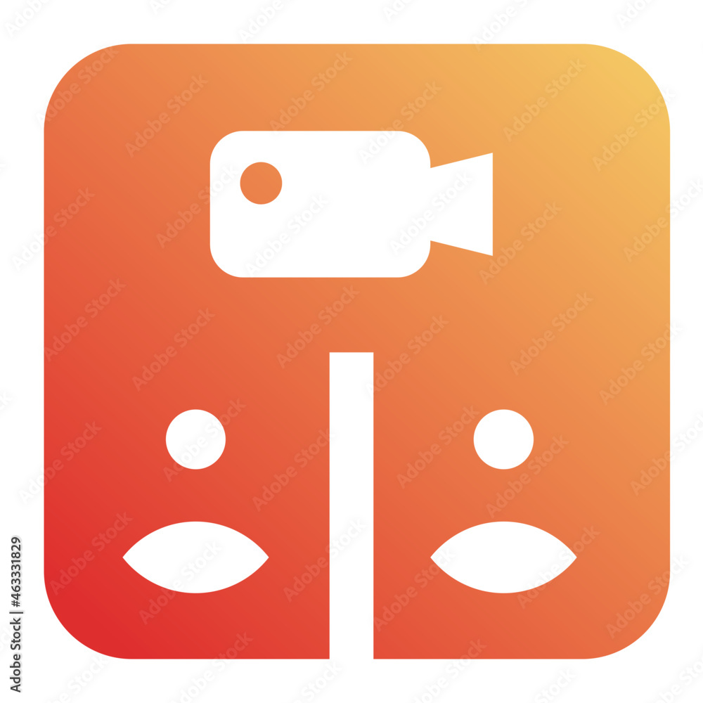 icon vector video conference Flat Gradient Style icon vector video conference Flat Gradient Style