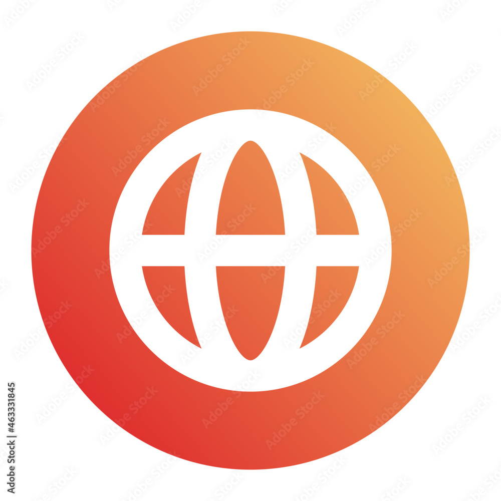 icon vector world wide web Flat Gradient Style icon vector world wide web Flat Gradient Style
