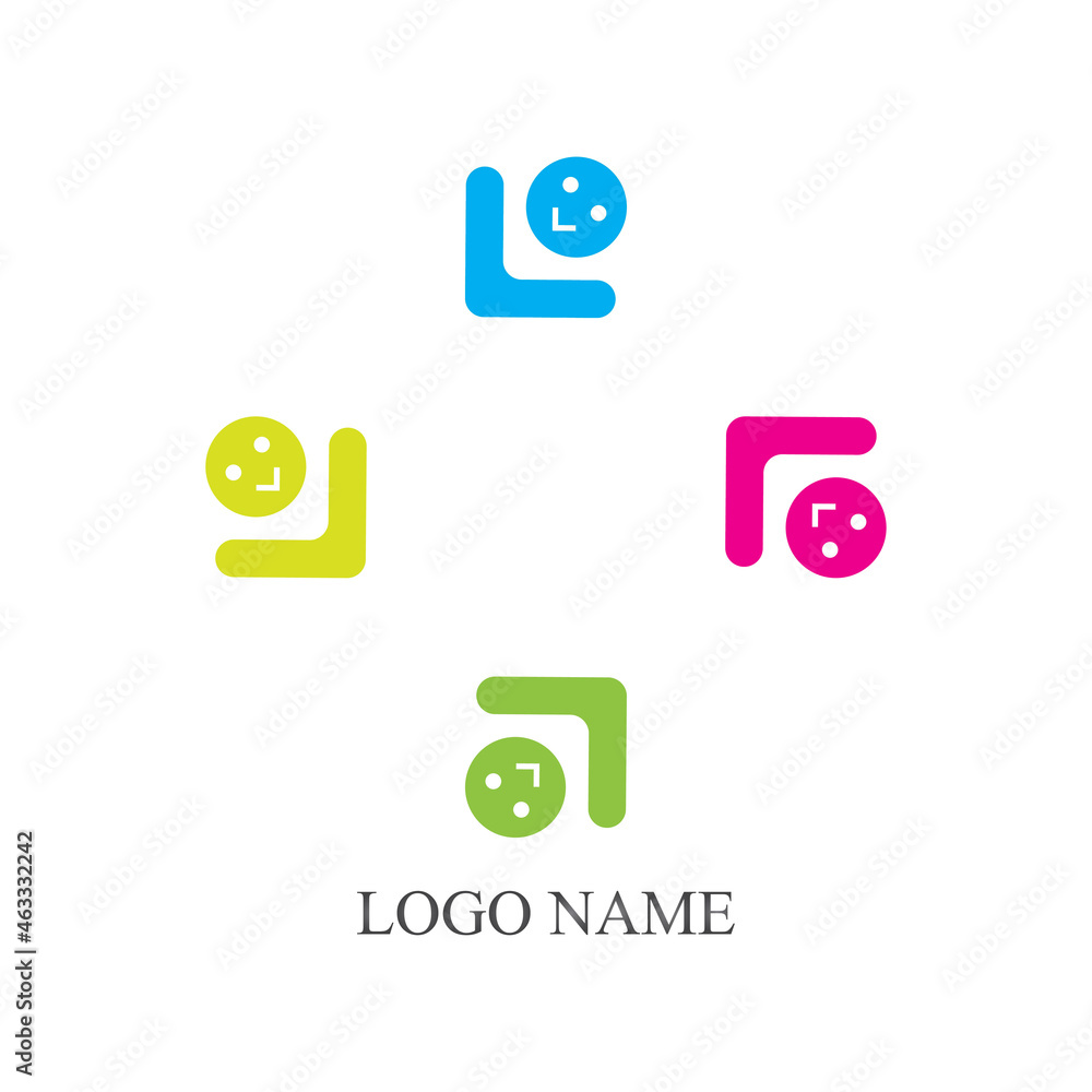 Community, network and social icon design template Community, network and social icon design template
