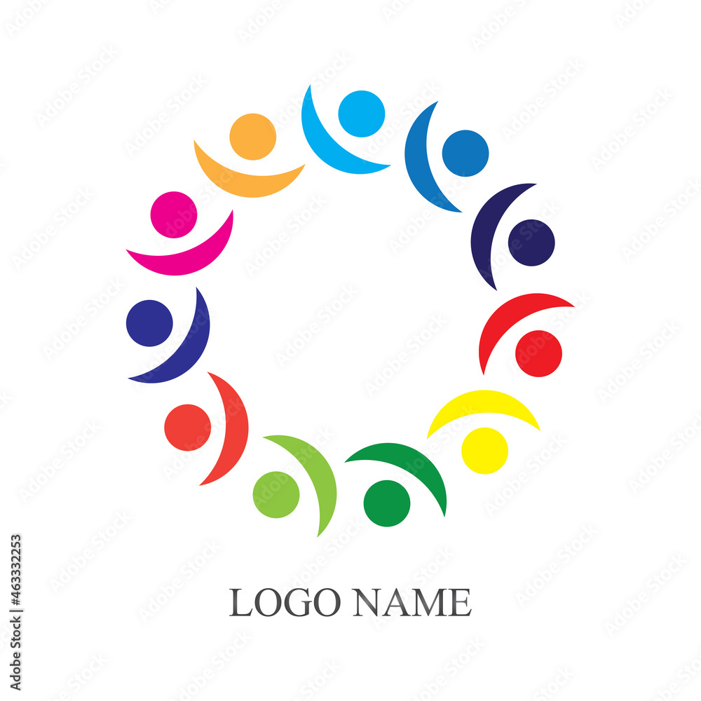Community, network and social icon design template Community, network and social icon design template