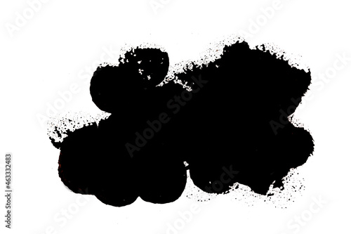 black and white ink splashes