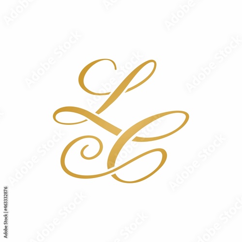 LC initial monogram logo