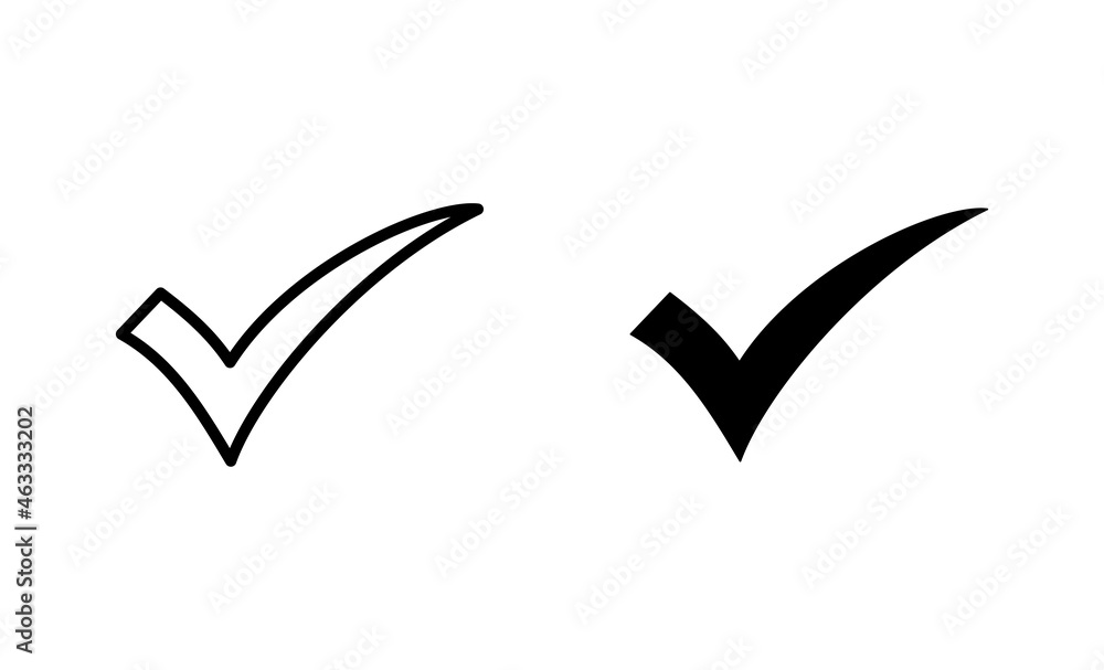 Check mark icons set. Tick mark sign and symbol Check mark icons set. Tick mark sign and symbol