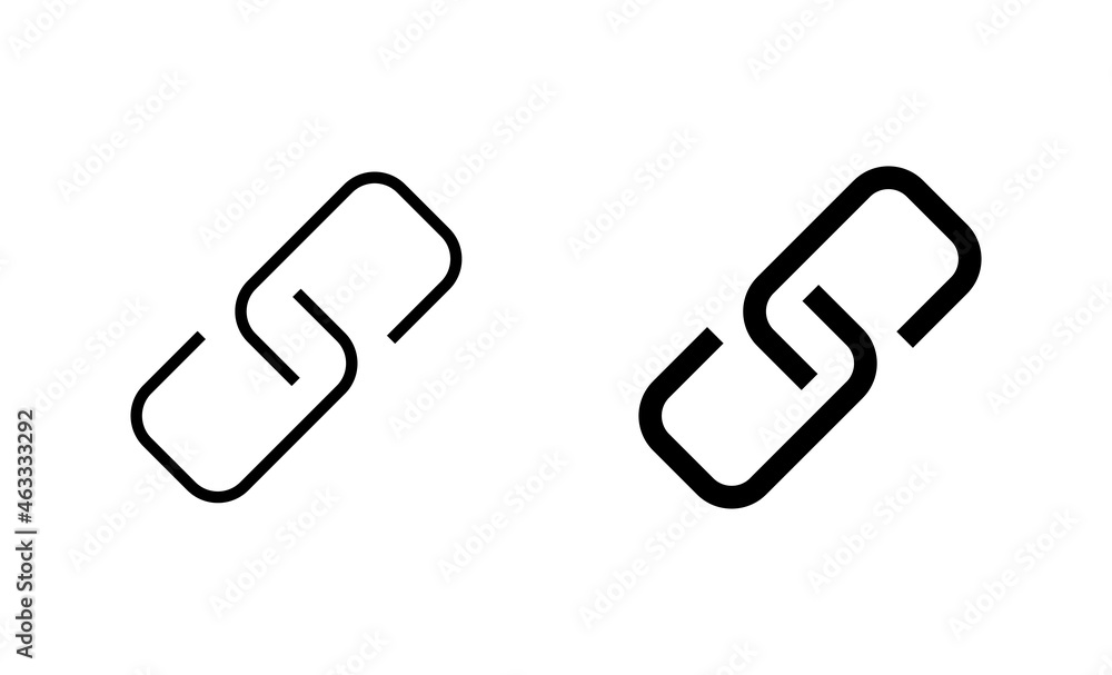 Link icons set. Hyperlink chain sign and symbol Link icons set. Hyperlink chain sign and symbol