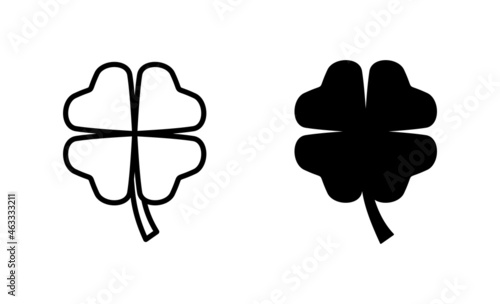 Wallpaper Mural Clover icons set. clover sign and symbol. four leaf clover icon. Torontodigital.ca