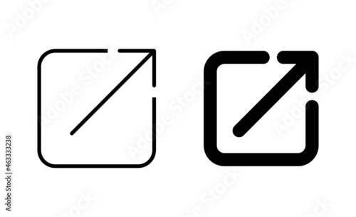 External link icons set. link sign and symbol. hyperlink symbol