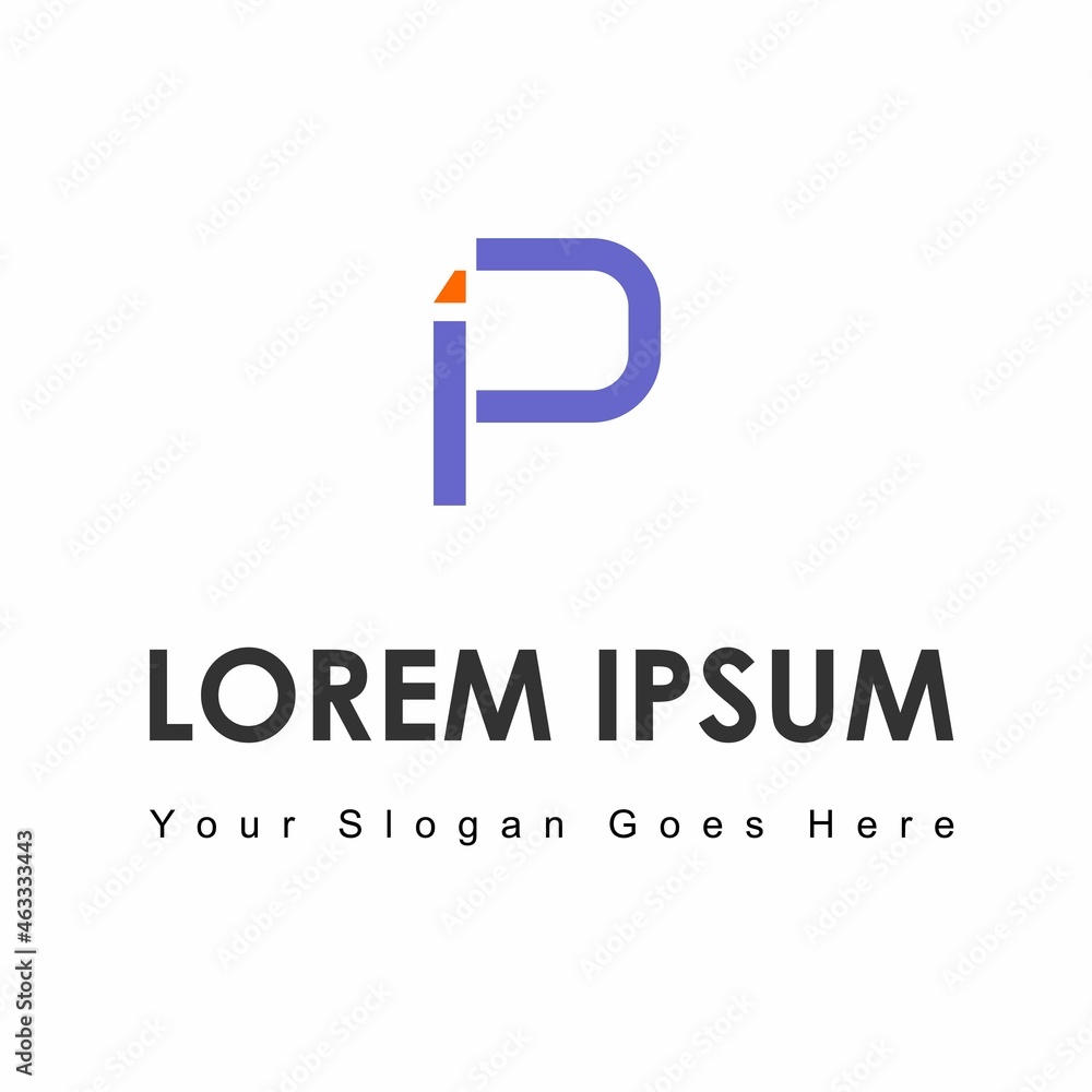 Simple letter IP or PI in connected Image graphic icon logo design abstract concept vector stock. Can be used as a symbol related to initial or monogram Simple letter IP or PI in connected Image graphic icon logo design abstract concept vector stock. Can be used as a symbol related to initial or monogram