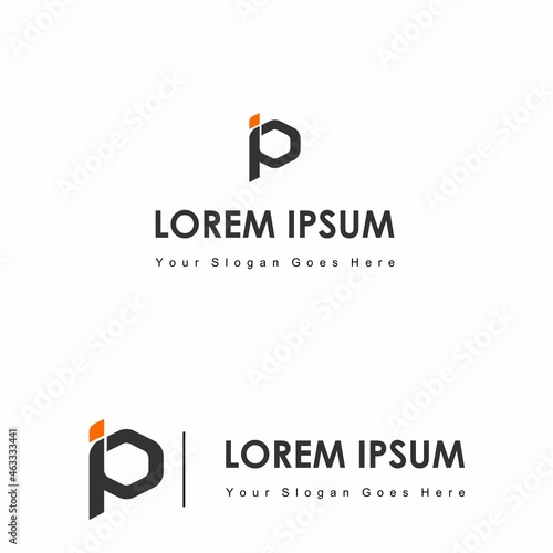 Simple letter IP or PI in connected hexagon Image graphic icon logo design abstract concept vector stock. Can be used as a symbol related to initial or monogram