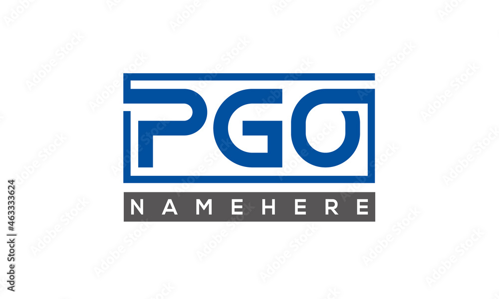 PGO creative three letters logo PGO creative three letters logo