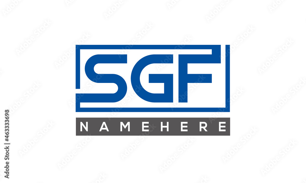 SGF creative three letters logo SGF creative three letters logo