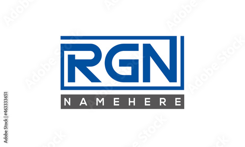 RGN creative three letters logo