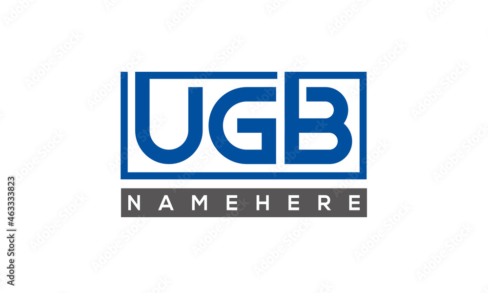 UGB creative three letters logo UGB creative three letters logo
