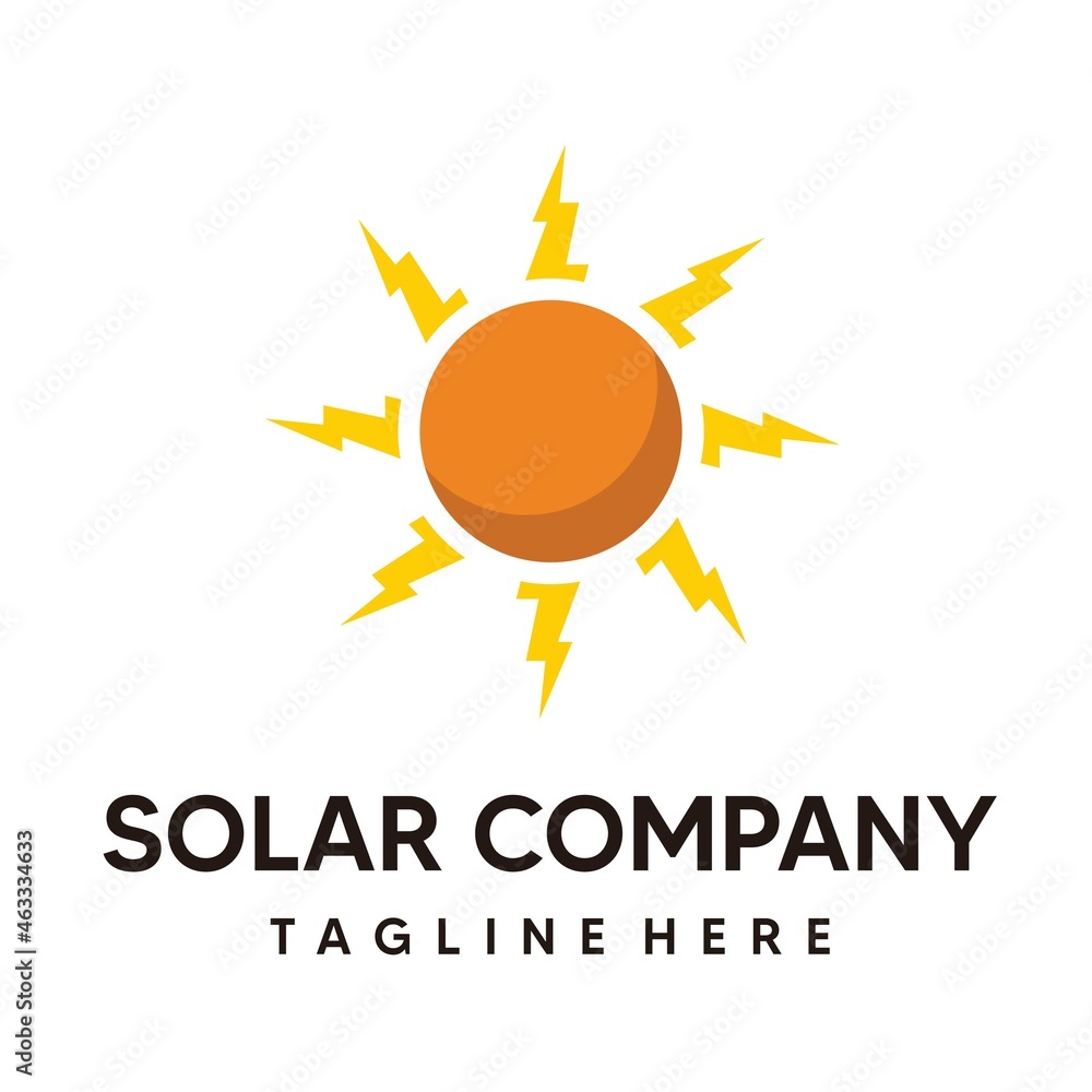 Fototapeta premium solar sun compant logo vector design