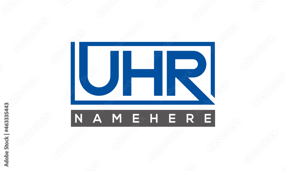 UHR creative three letters logo UHR creative three letters logo
