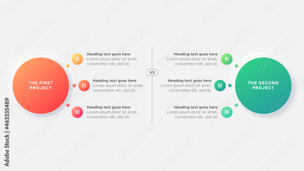Process Workflow Features Options Comparison Chart Diagram Circles Infographic Design Template Process Workflow Features Options Comparison Chart Diagram Circles Infographic Design Template