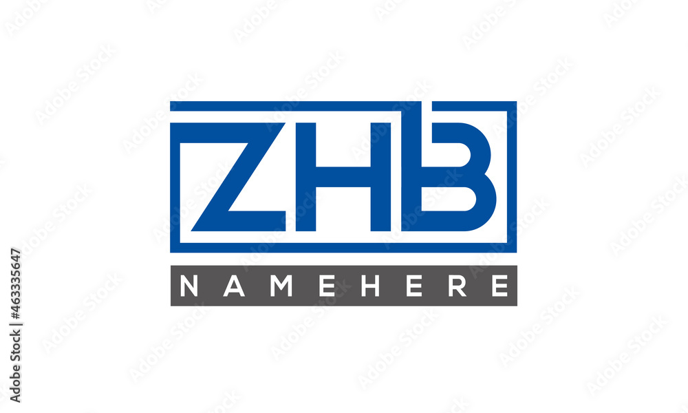 ZHB creative three letters logo ZHB creative three letters logo