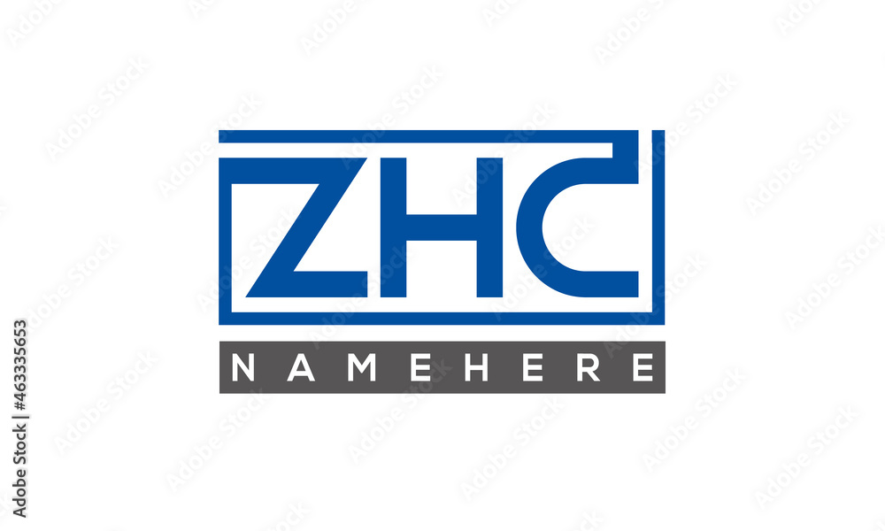 ZHC creative three letters logo ZHC creative three letters logo