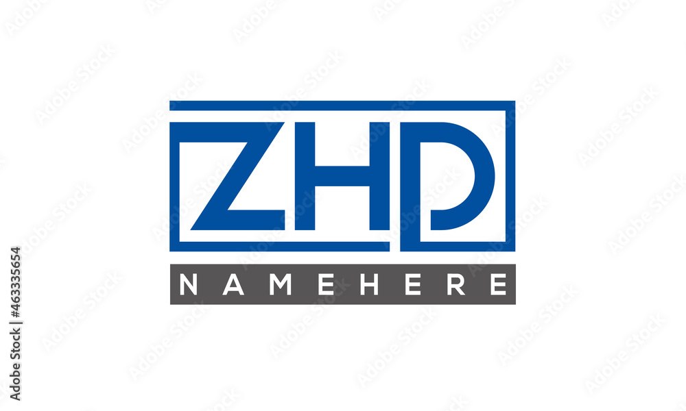ZHD creative three letters logo ZHD creative three letters logo