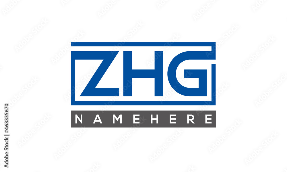 ZHG creative three letters logo ZHG creative three letters logo