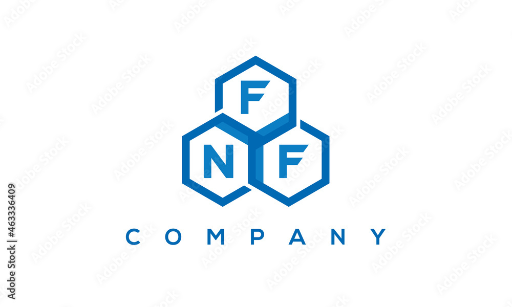 FNF three letters creative polygon hexagon logo
