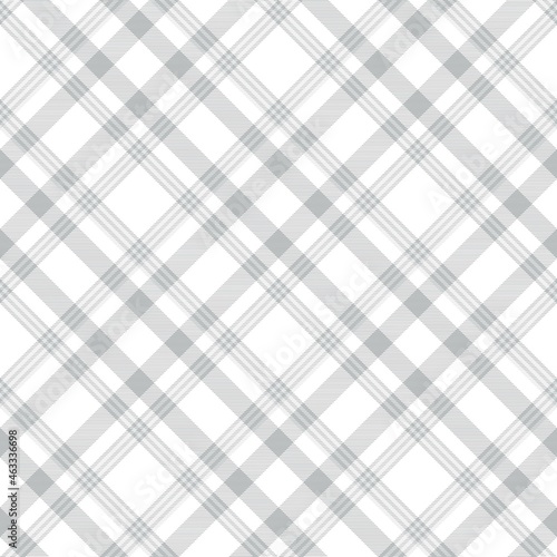 White Diagonal Plaid Tartan textured Seamless Pattern Design
