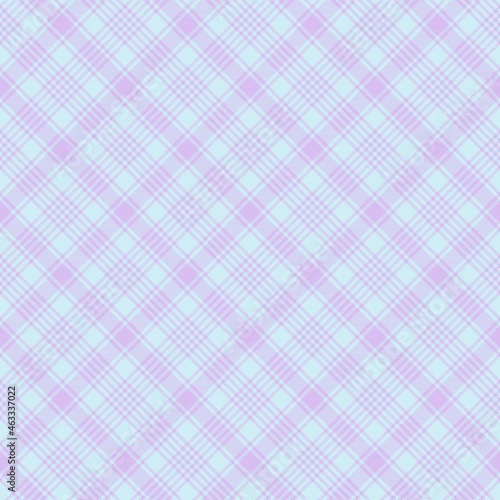 Sky Blue Diagonal Plaid Tartan textured Seamless Pattern Design