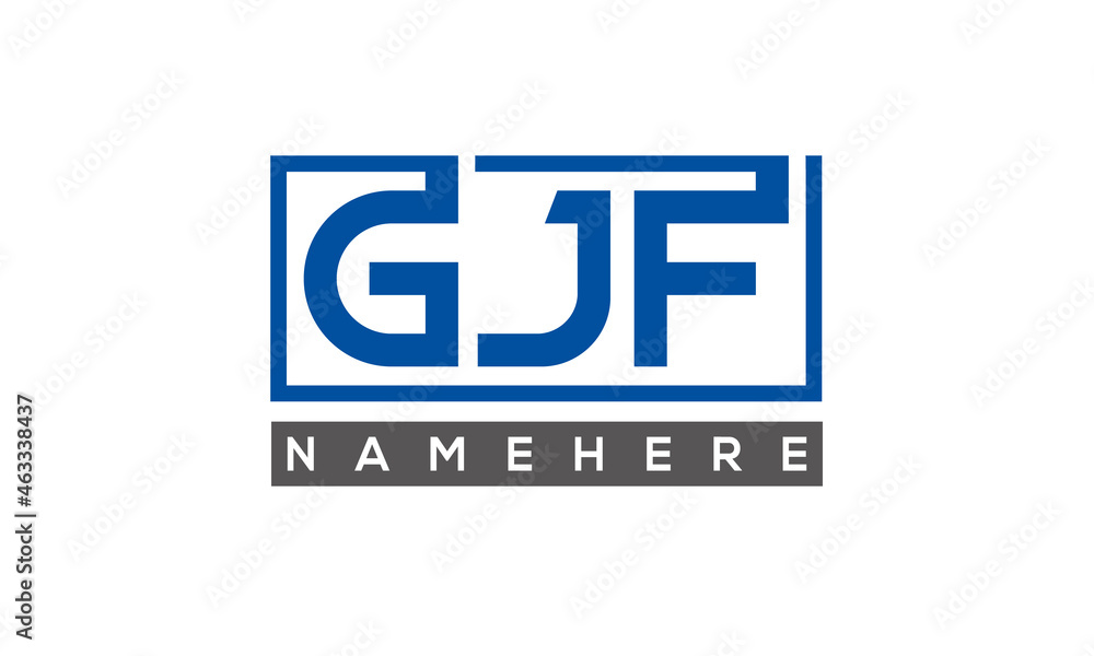 GJF creative three letters logo GJF creative three letters logo
