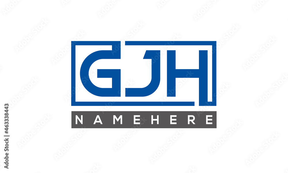 GJH creative three letters logo GJH creative three letters logo