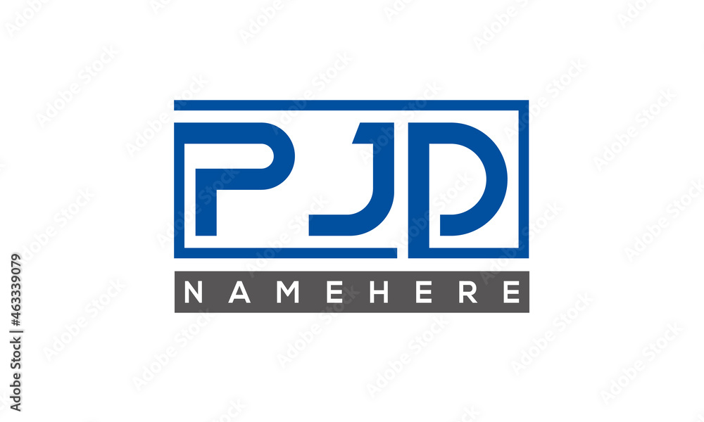PJD creative three letters logo PJD creative three letters logo