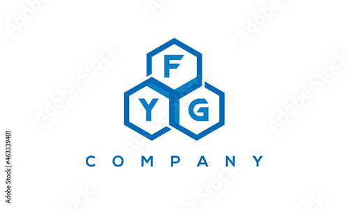 FYG three letters creative polygon hexagon logo