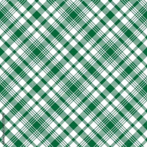 Green Diagonal Plaid Tartan textured Seamless Pattern Design