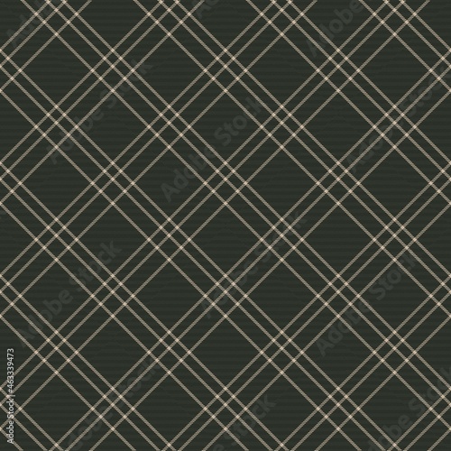 Green Diagonal Plaid Tartan textured Seamless Pattern Design