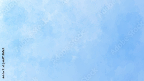 Abstract grunge tint light blue watercolor background. Aquarelle painted azure gradient color splashing on textured paper