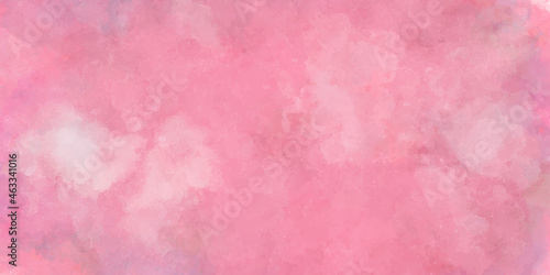 Subtle light pink watercolor gradient illustration. Grungy ink effect magenta color shades paper textured aquarelle painted background. Canvas for retro design, invitation card, vintage template