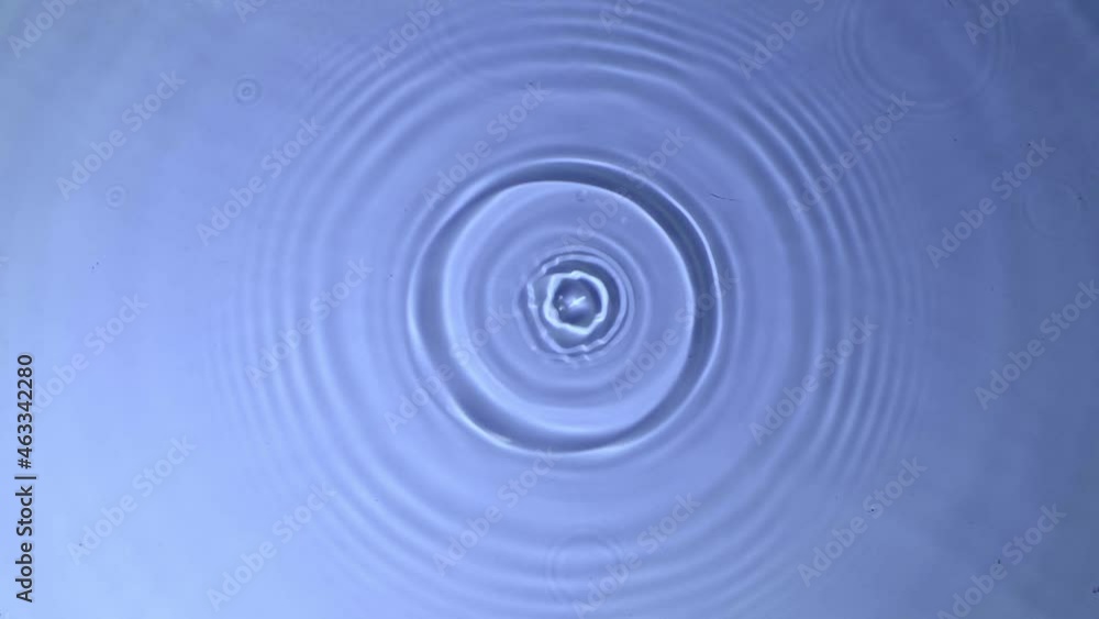 Water drop falling down in slow motion, Top view
Water drop falling down in slow motion, Top view